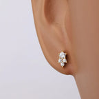 S925 Sterling Silver Unique Niche Design Fine Stud Earrings