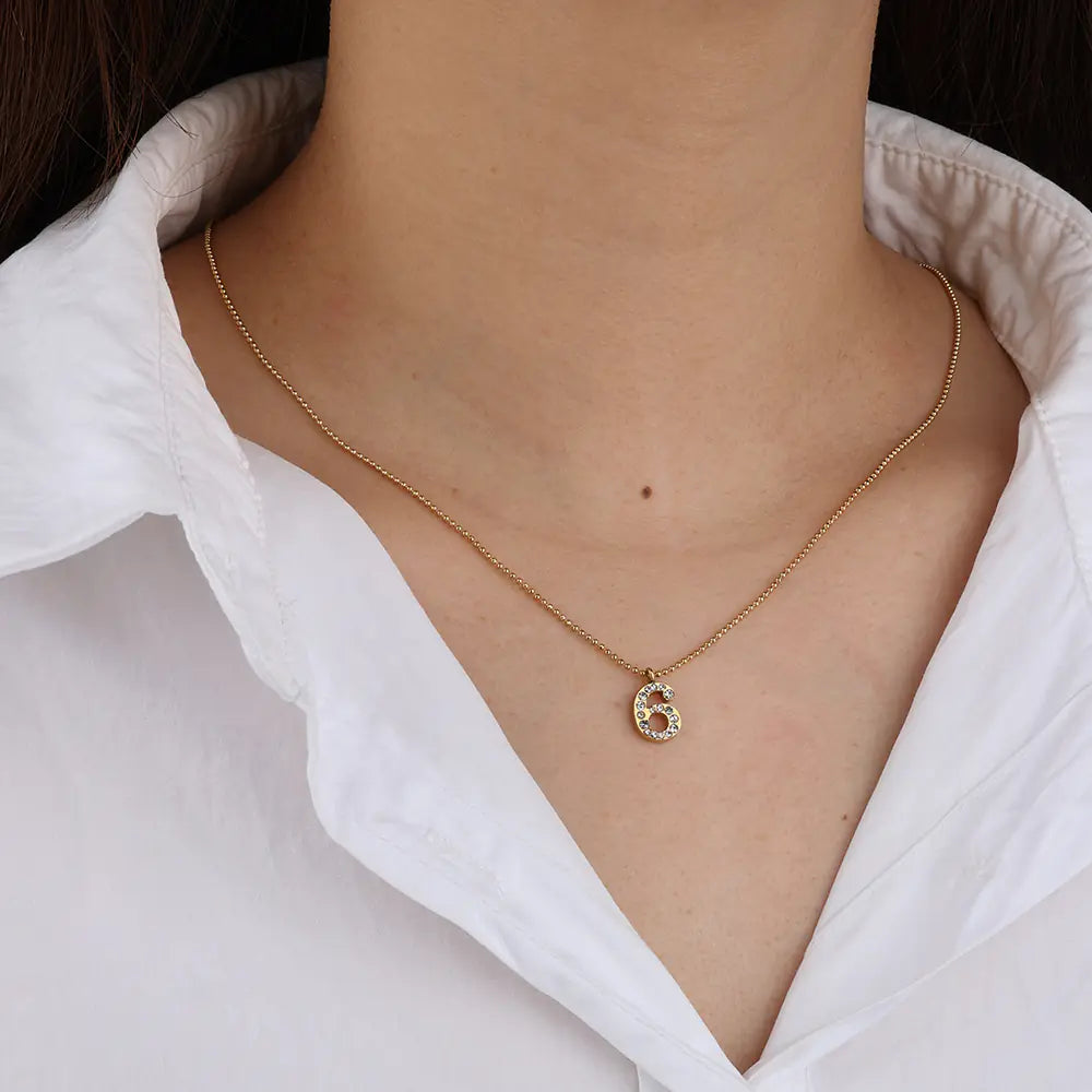 Stainless Steel Number Necklace Group Supplier