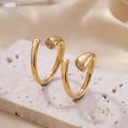18k Gold Stainless Steel Stackable Wrap Ring