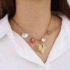 Stainless Steel Maple Leaf Design Necklace