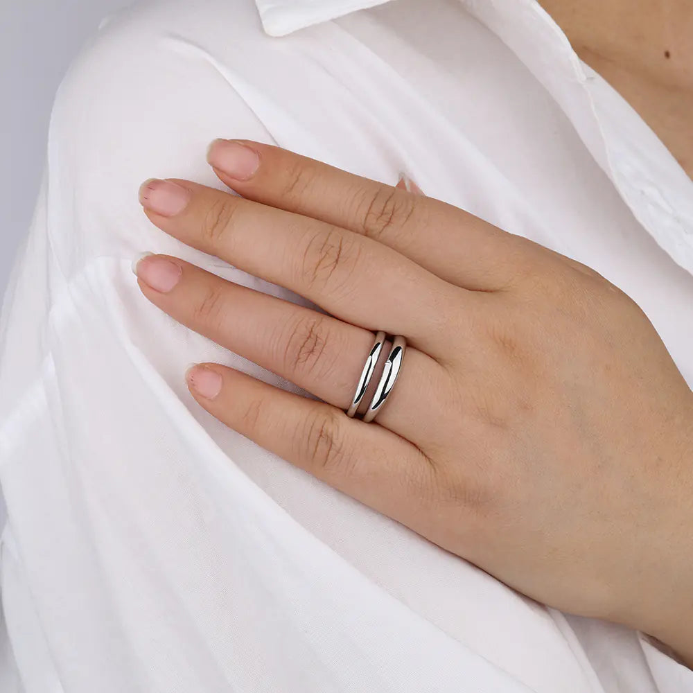 Hot Adjustable Stainless Steel Two-layer Cross Ring