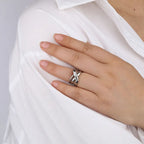 New Stainless Steel Three-layer Cross Ring