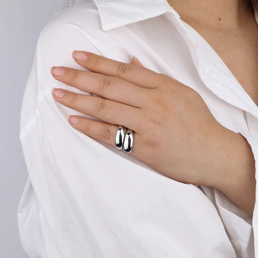 Vintage Stainless Steel Adjustable Ring