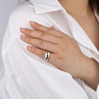 10.8MM Stainless Steel Two-Color Ring
