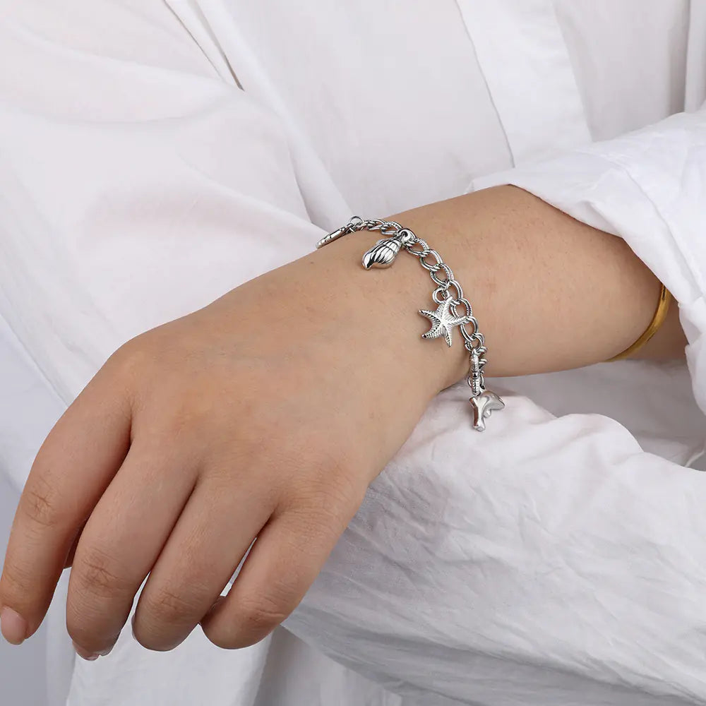 Beach Foot Retro Sea Star Conch Shell Fashion Bracelet