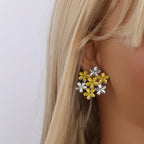 Fashionable Snowflake Stainless Steel Earrings