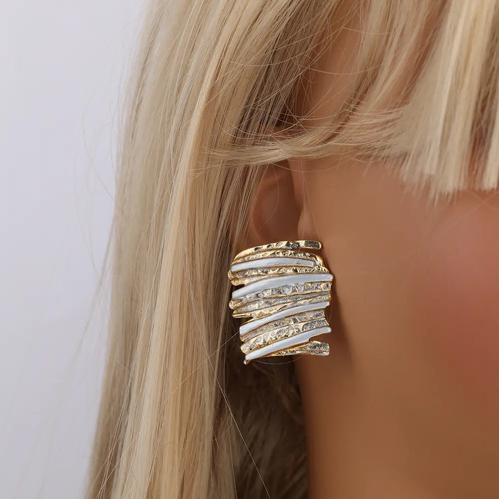 Stainless Steel Gold Fashion Beach Earrings