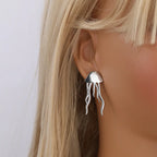 Stylish Stainless Steel Waterproof Jellyfish Coral Earrings