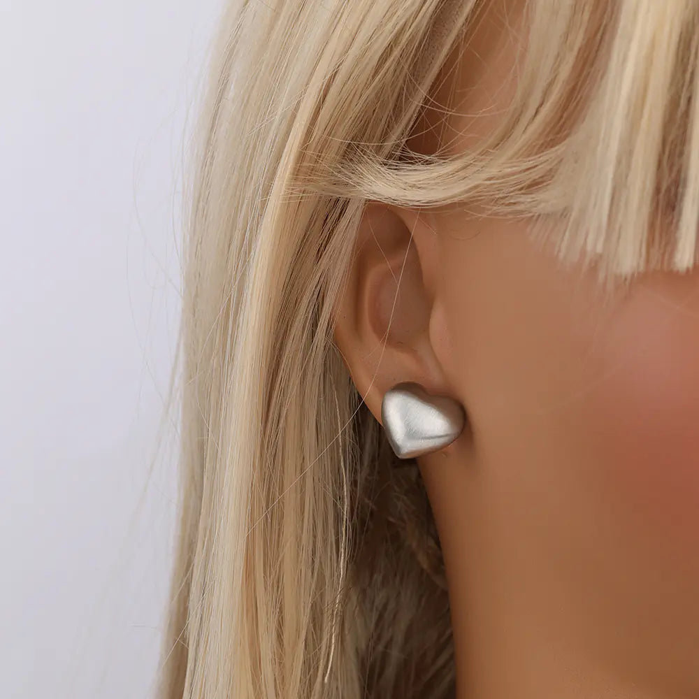 Hypoallergenic Stainless Steel Heart Earrings