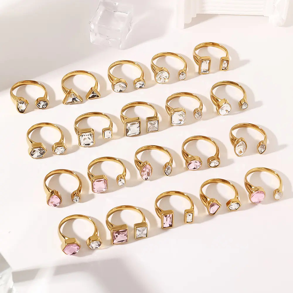 Stainless steel Gold Plated Horse Eye Rings