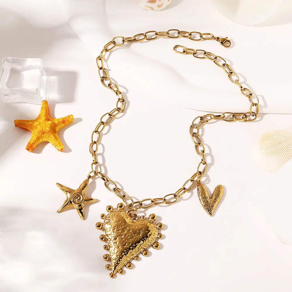 316 Stainless Steel Love Heart Necklace