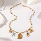 18k Gold-plated Stainless Steel Shell Necklace