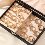 Stainless steel Square Stone One Size Rings