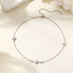 925 Sterling Silver Clover Flower Necklace
