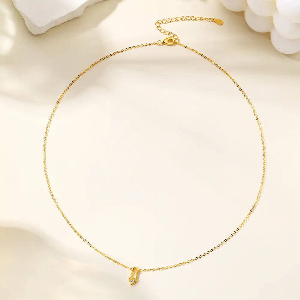 S925 Dancy Silver Love Lock Necklace