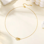 Fashion Jewelry Three Round Circle Circular Necklace
