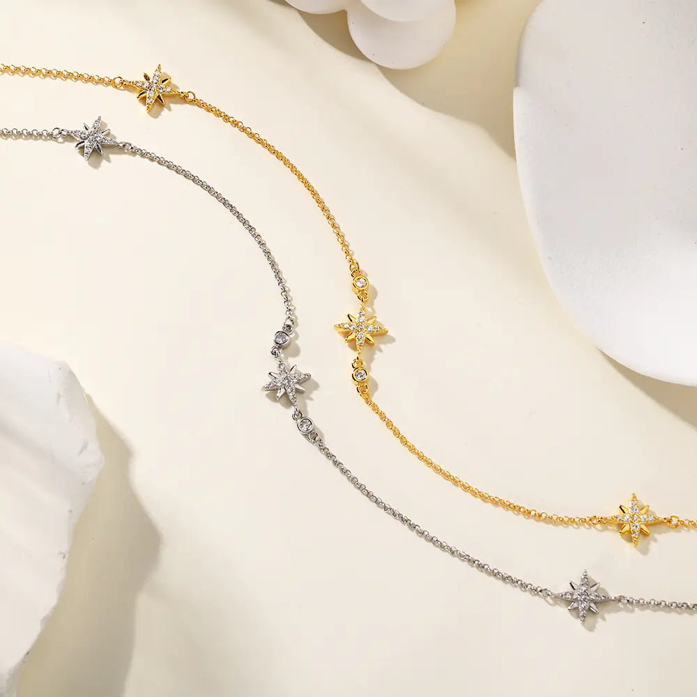 925 Sterling Silver Clover Flower Necklace