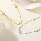 925 Sterling Silver Clover Flower Necklace