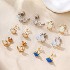 S925 Blue Opal Vintage Earrings Available
