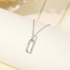 Luxury Sterling Silver Interlocking Necklace