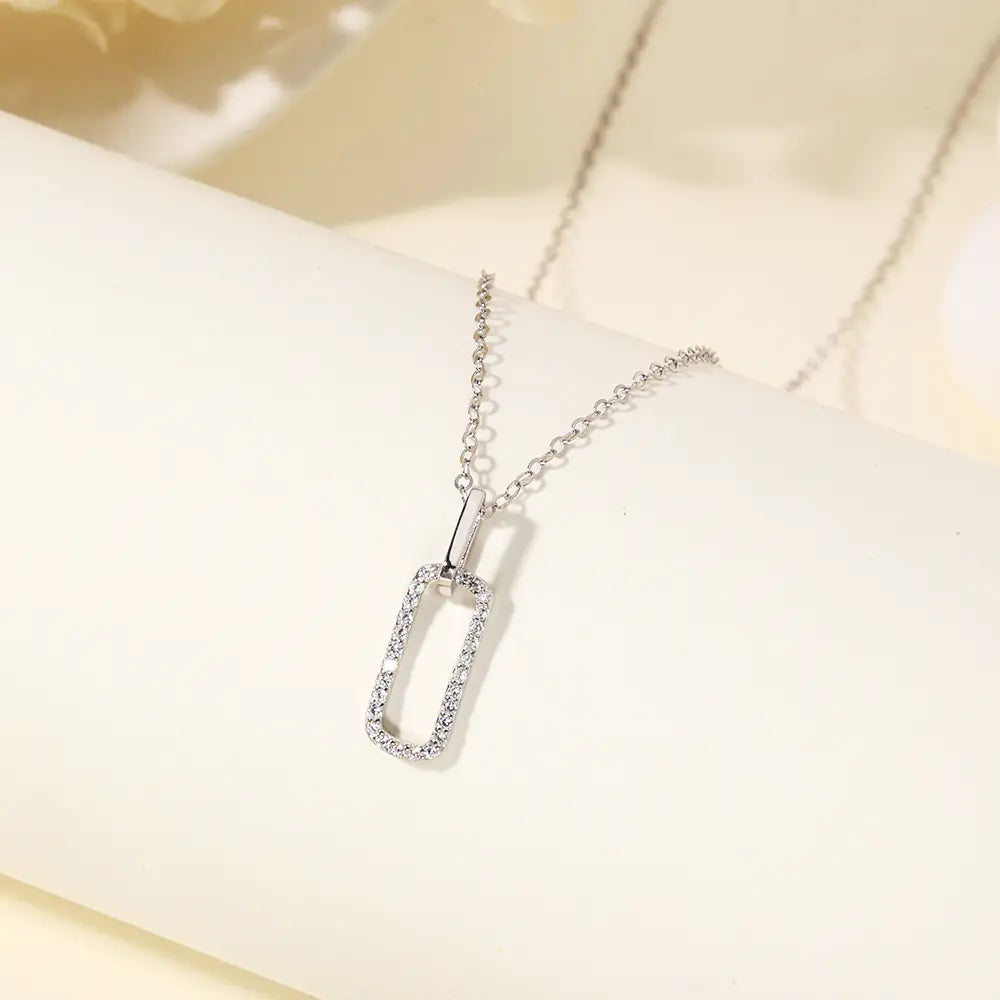 Luxury Sterling Silver Interlocking Necklace
