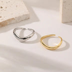 Plain Sterling 925 Silver Adjustable Rings