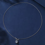 New 925 Sterling Silver Moonstones CZ Necklace Chain