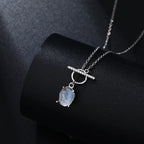 New 925 Sterling Silver Moonstones CZ Necklace Chain