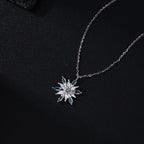 Custom S925 Sterling Silver Snowflower Necklace