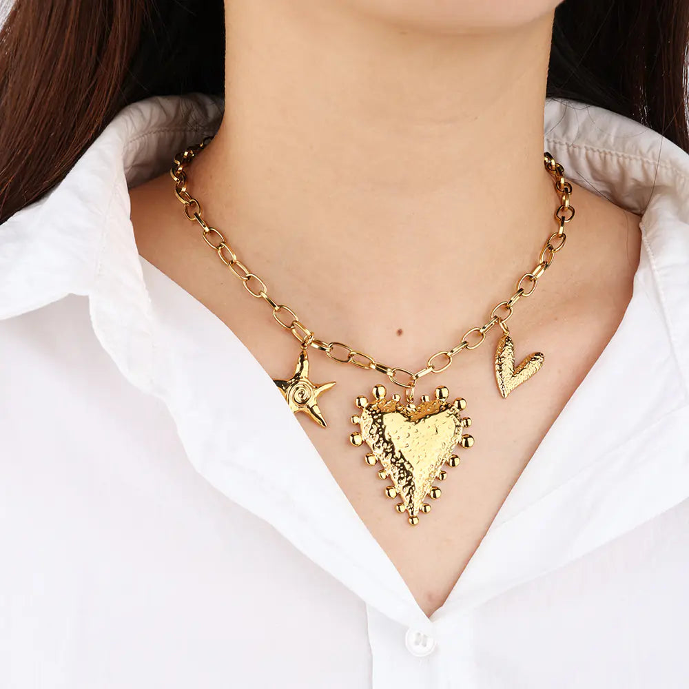 316 Stainless Steel Love Heart Necklace