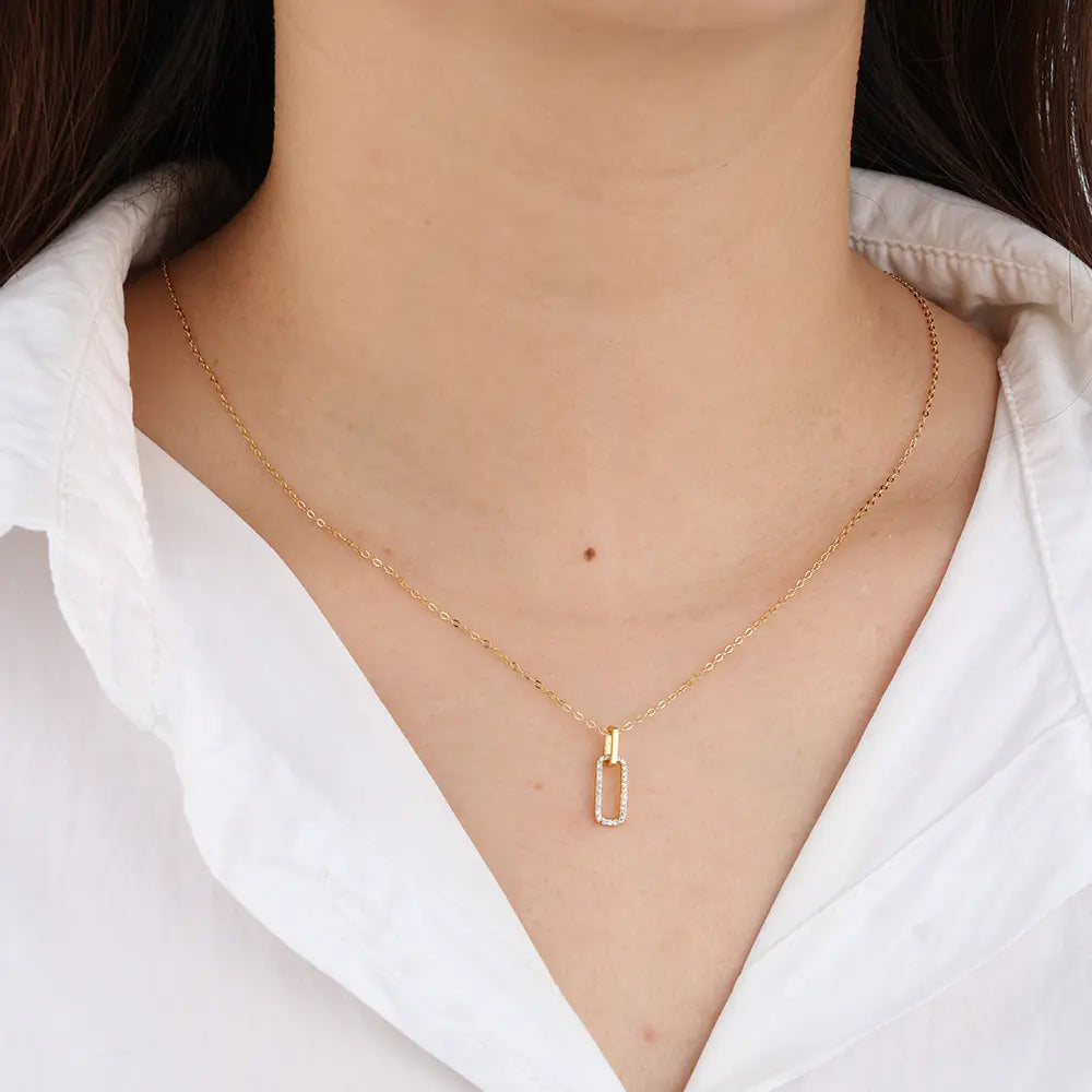 Luxury Sterling Silver Interlocking Necklace