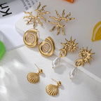 18k Gold Stainless Steel Starfish Opening Ring