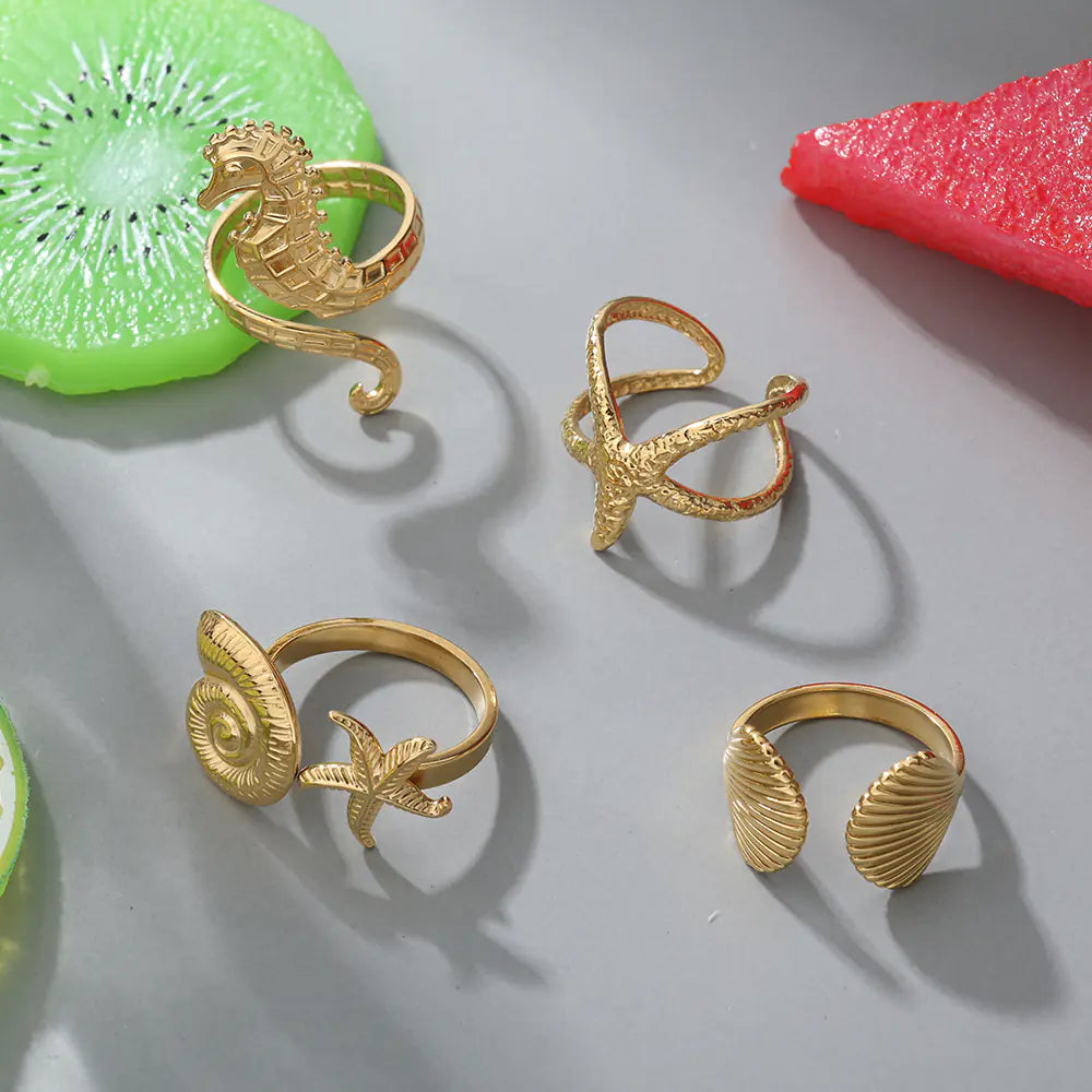 18k Gold Plated Stainless Steel Opening Ring