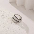 Vintage Stainless Steel Adjustable Ring