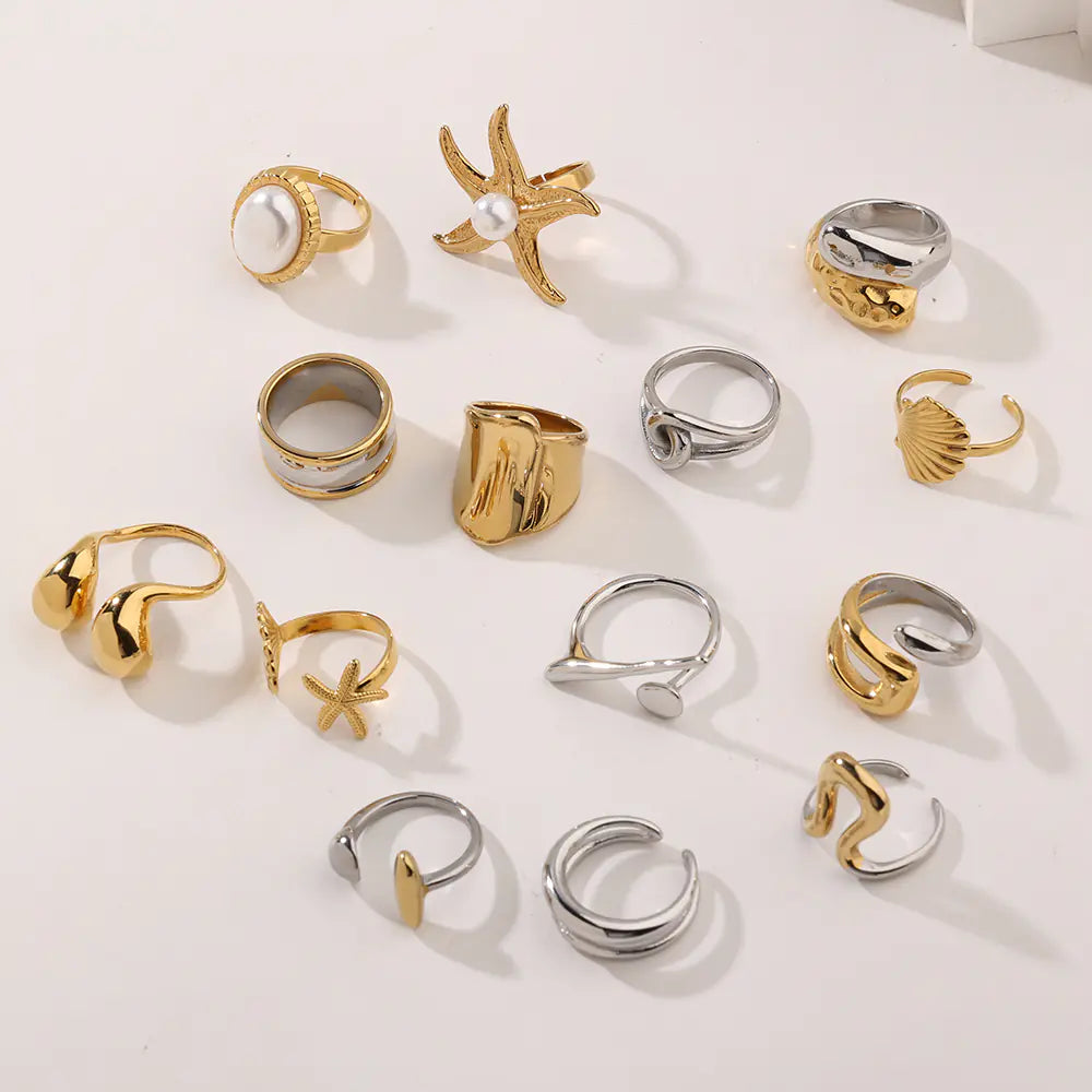 Stainless Steel Adjustable Geometric Wire Wrap Ring