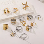 10.8MM Stainless Steel Two-Color Ring