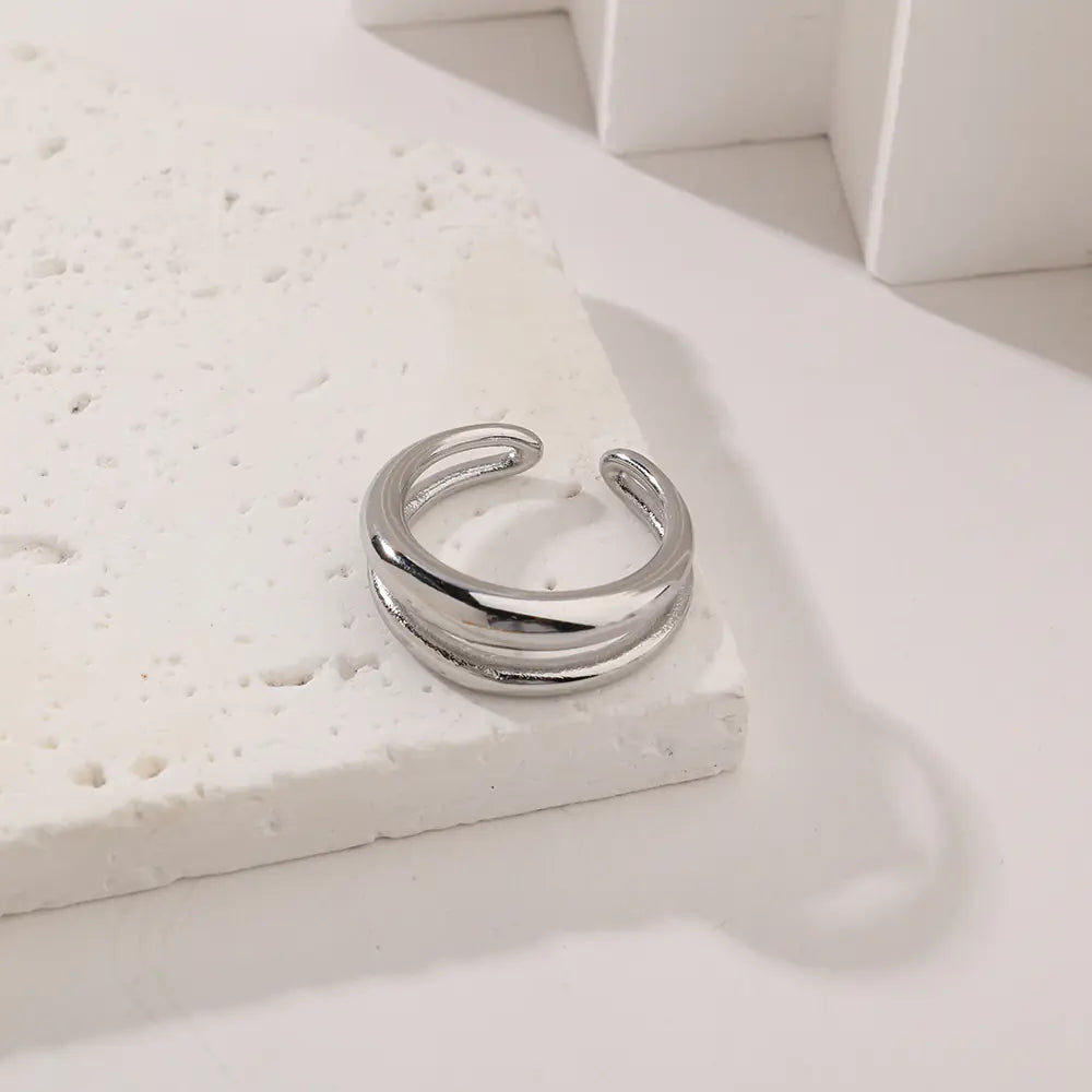 Hot Adjustable Stainless Steel Two-layer Cross Ring