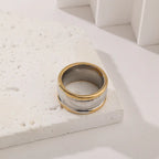 10.8MM Stainless Steel Two-Color Ring
