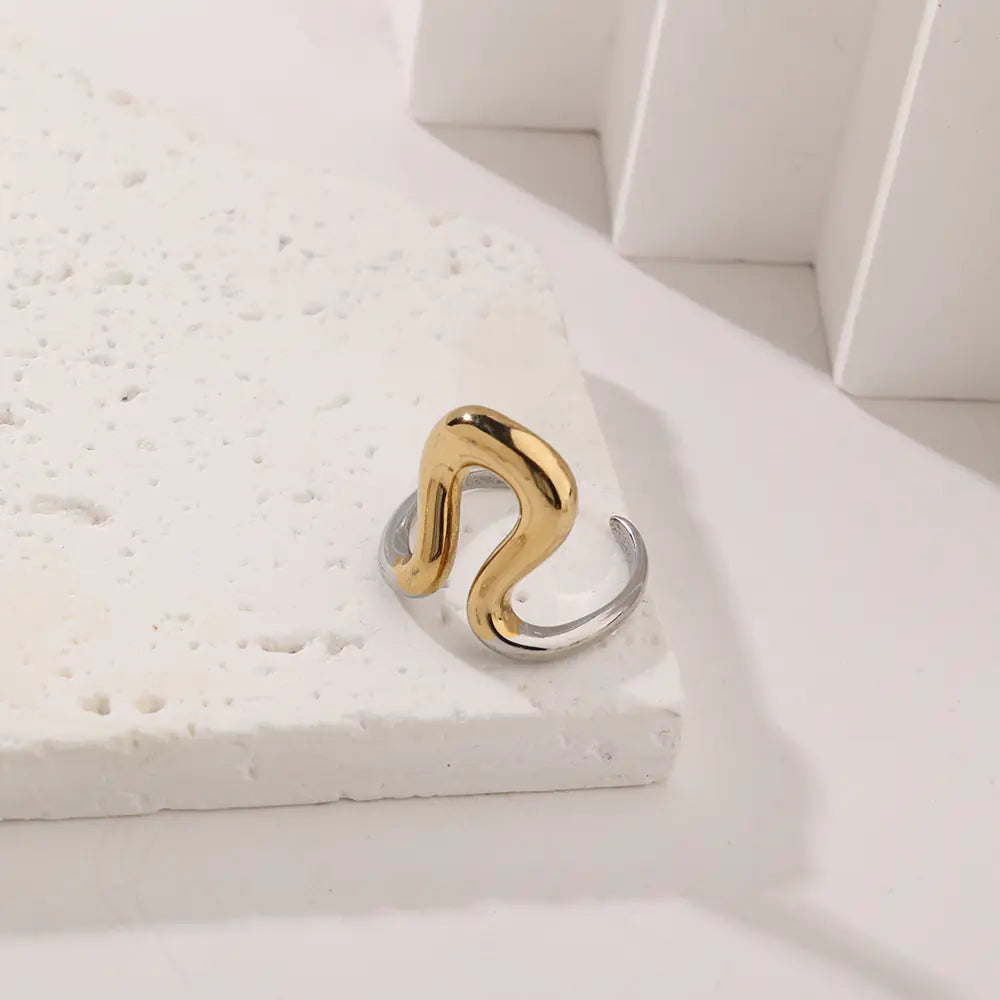 Adjustable Irregular Stainless Steel Ring