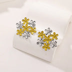 Fashionable Snowflake Stainless Steel Earrings