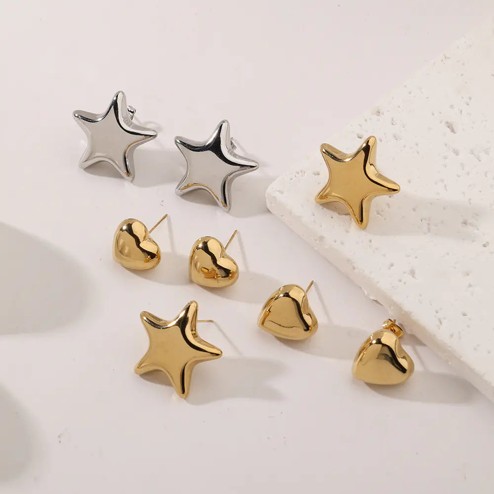 Hypoallergenic Stainless Steel Heart Earrings