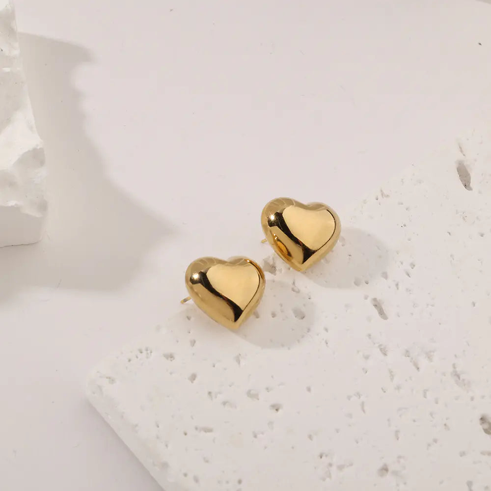 Hypoallergenic Stainless Steel Heart Earrings
