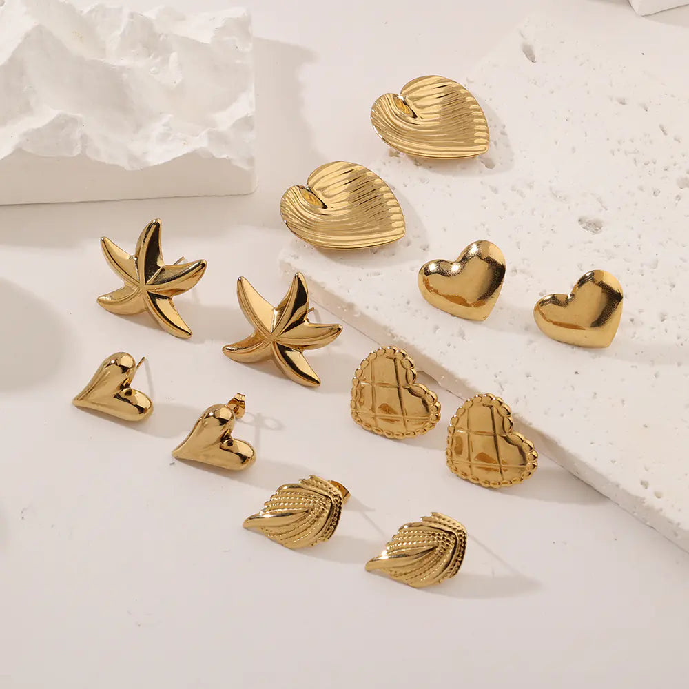 Fashionable Cute Leaf Shape Earrings Stainless Steel