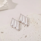 Fashion Ocean Design Stainless Steel Stud Earrings