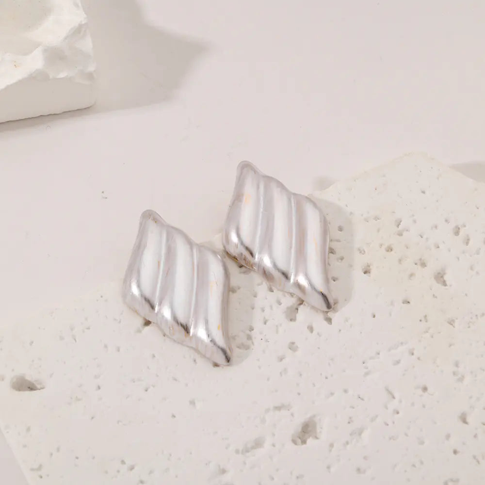 Fashion Ocean Design Stainless Steel Stud Earrings