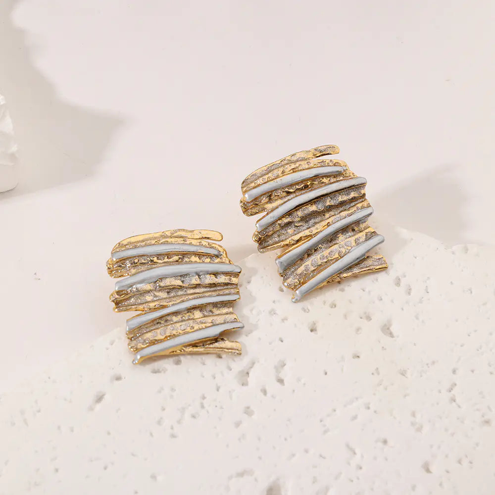 Stainless Steel Gold Fashion Beach Earrings