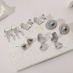 Stainless Steel Wrinkle Texture Bowknot Jewelry Dainty Earrings
