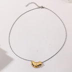 Trendy 316L Gold Stainless Steel Pearl Necklace