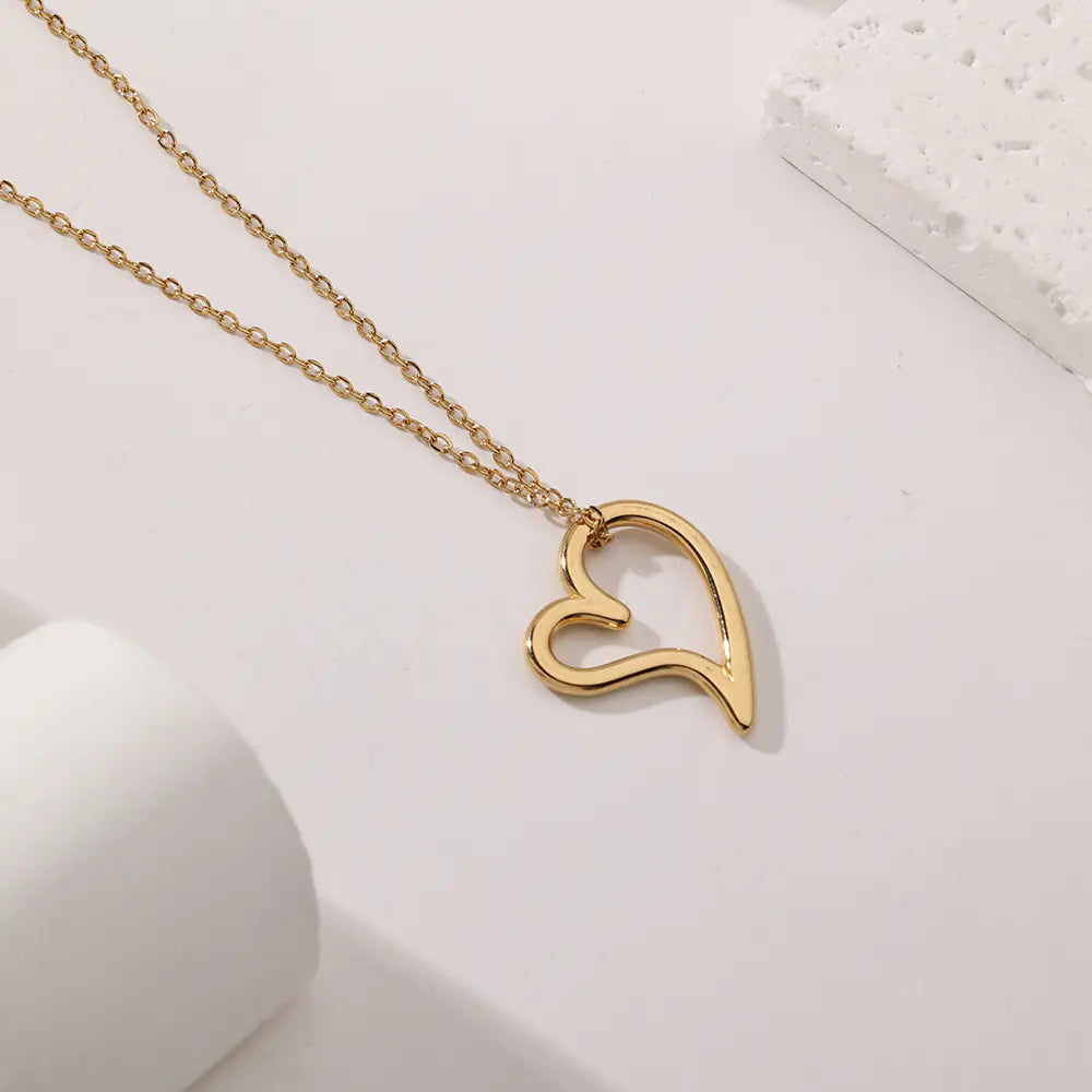 Irregular Heart Shape Stainless Steel Necklace Hot Sale