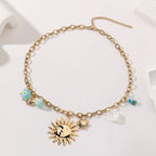 Good Quality Stainless Steel Sun Pendant Necklace